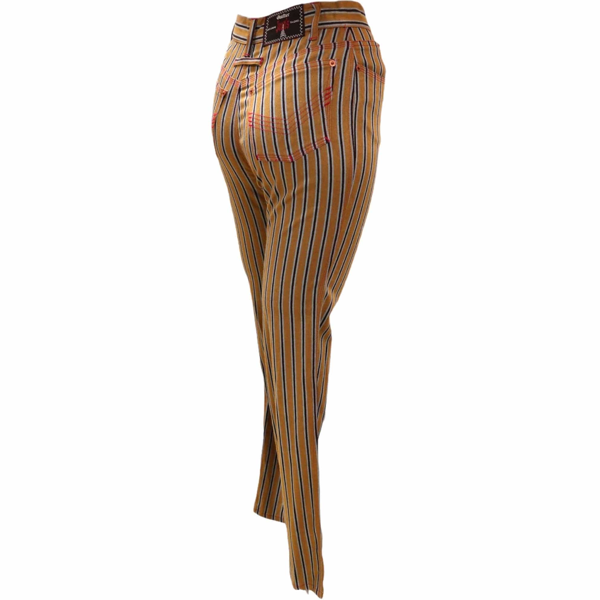 Pants Jean Paul Gaultier Striped Jeans White Smoke