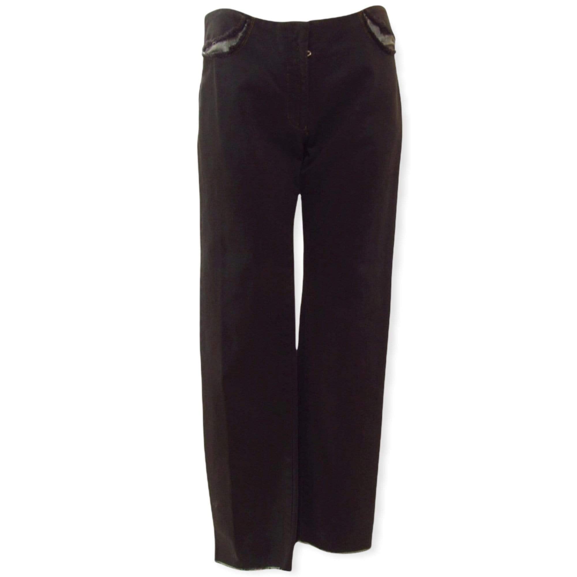 Pants Maison Martin Margiela Narrow Leg Black Denim Cut Out Pant - Denim Cut-Out Vintage Black