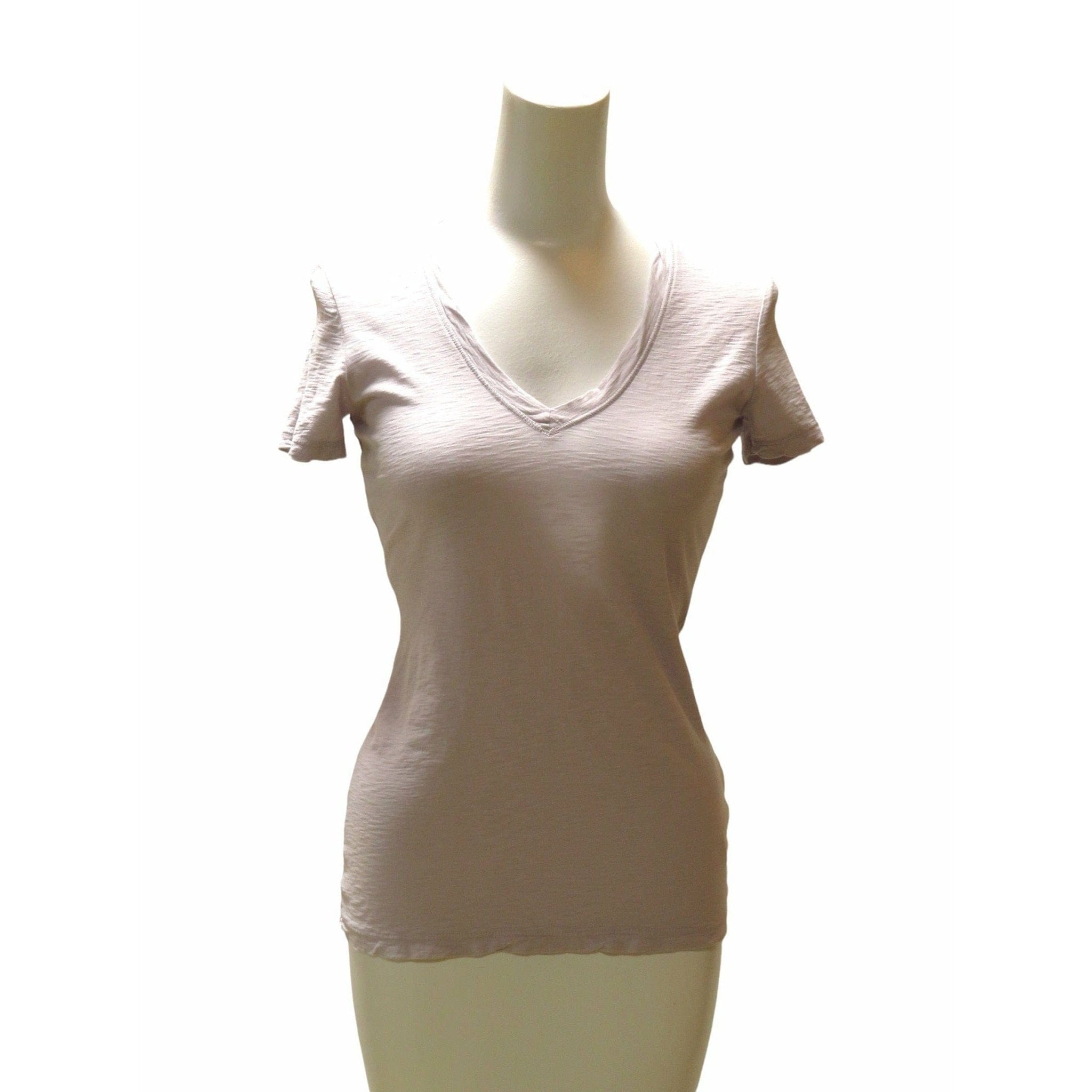 Shirts & Tops James Perse Casual V-Neck Tee - Cotton Slub Top Dim Gray