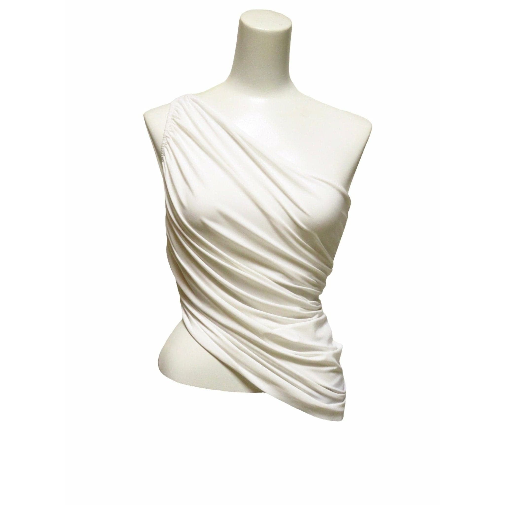 Shirts & Tops Norma Kamali Diana Bra - One Shoulder Asymmetric Antique White
