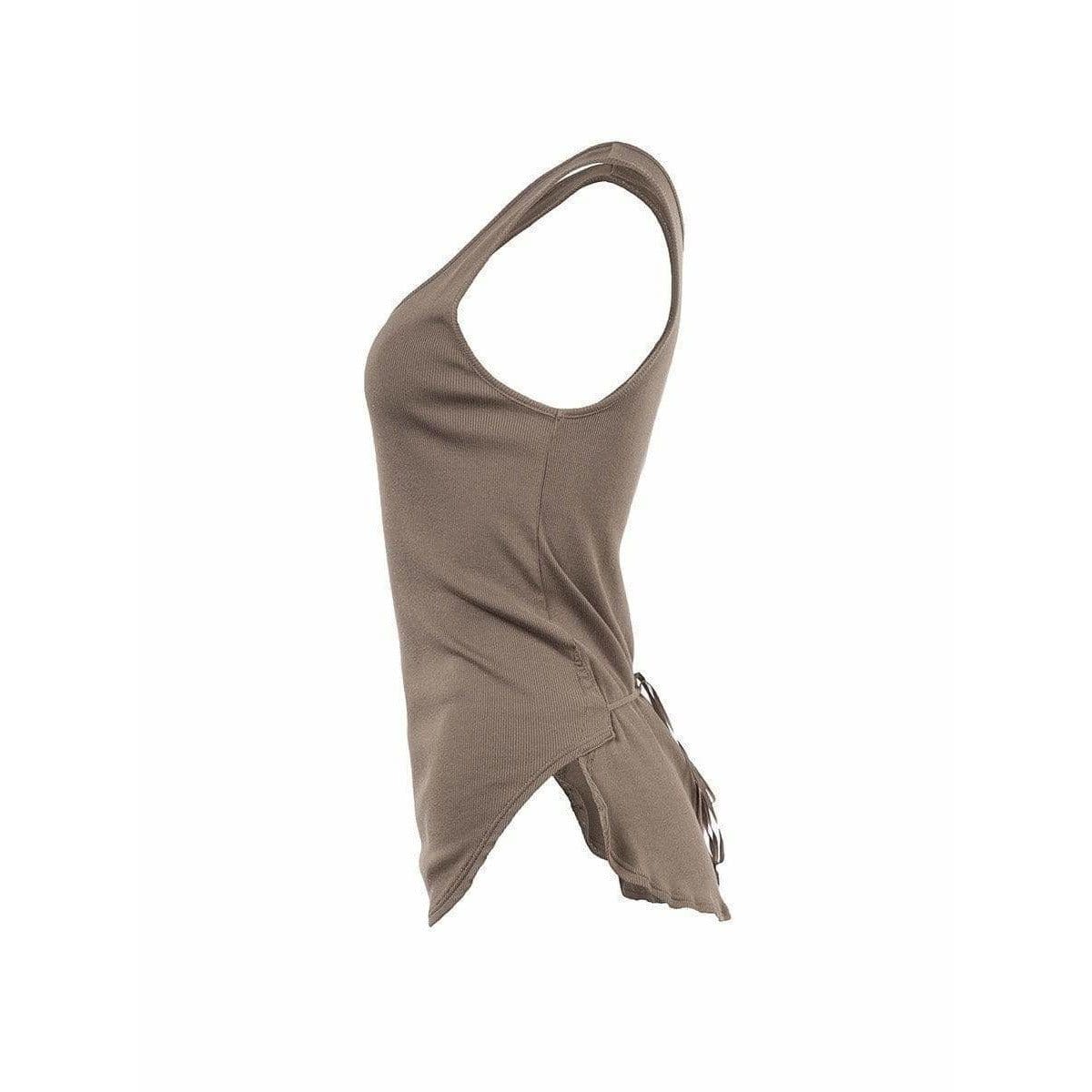 Shirts & Tops UNDERCOVER Tank - Ribbed Cotton Tie-Waist White Smoke