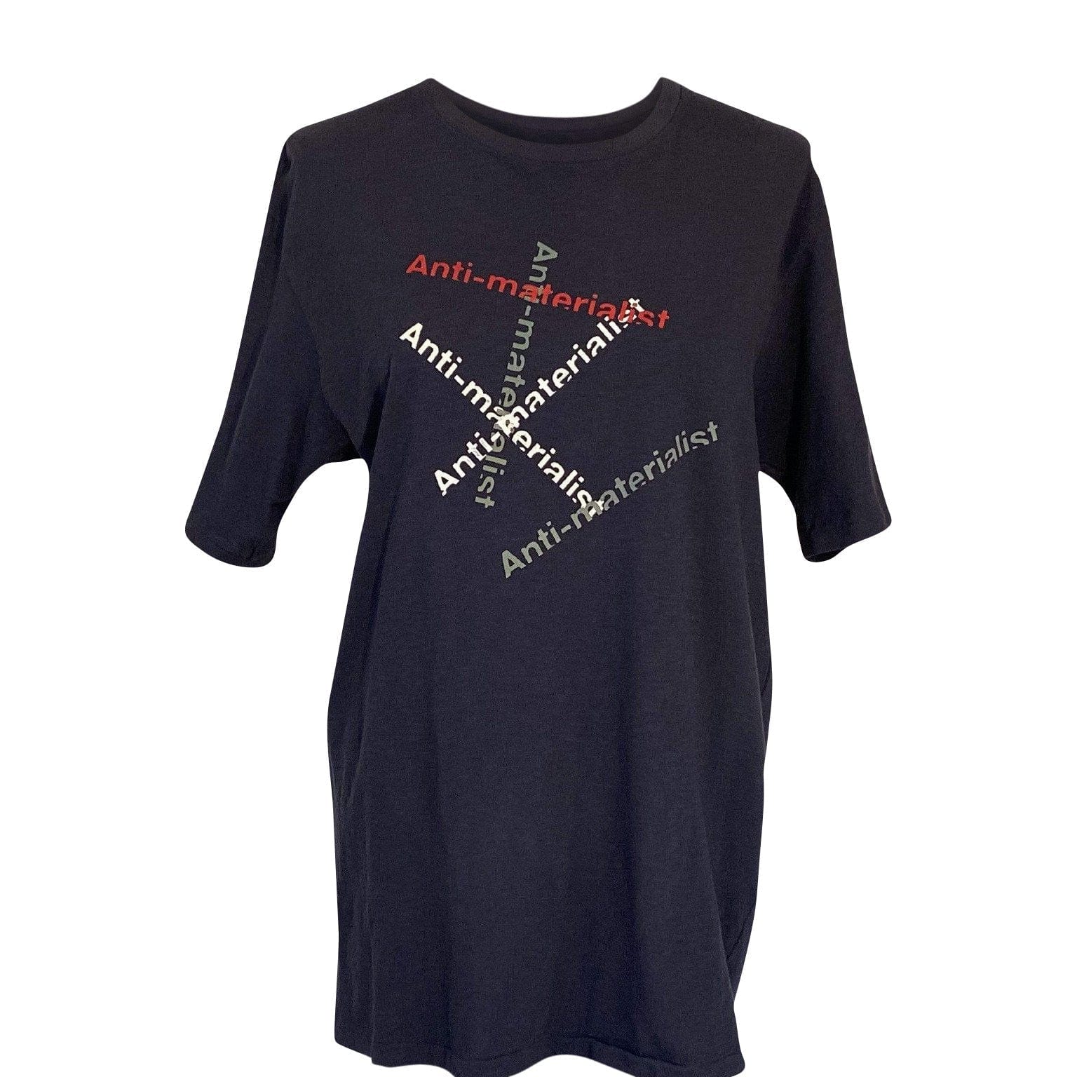 Shirts & Tops Undercover "Anti-materialist" Tee - Navy Cotton Graphic White Smoke